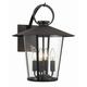 Crystorama Andover 4 Light Matte Black Outdoor Wall Mount - 14 W x 17.25 H x 15.5 D