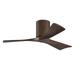 Matthews Fan Company IR3H-WN-WA-42 - Irene-3H three-blade flush mount paddle fan in Walnut finish with 42â€� solid walnut tone blades.