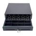 5 Bill / 8 Coin Value Series Cash Drawer With 2 Media Slots And Included Cable (16 X 16 ) - Black