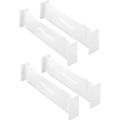 Adjustable Grid Drawer Dividers Separators For Kitchen Bathroom Bedroom Dresser Utility Drawer Storage Organization 2179-2 (Adjustable Drawer Dividers Set Of 4)