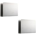 2 Pc Cocktail Napkins Silver Holder Gold Desk Organizer Metal Stand Home Accessory Stainless Steel Paper Towel