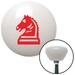 American Shifter Red Knight Horse White Retro Shift Knob with M16 x 1.5 Insert Shifter Auto Manual