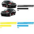 Walbest Universal Car Auto Sporty Racing Stripe Sticker Set 2 Pack Rearview Mirror Stickers + 1Pack Car Hood Sticker + 2 Pack Car Body Stickers