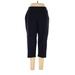 T by Talbots Active Pants - High Rise Straight Leg Cropped: Blue Activewear - Women's Size Large