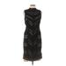 Venus Cocktail Dress - Sheath: Black Chevron/Herringbone Dresses - Women's Size 8