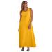 Plus Size Women's Stretch Cotton Tank Maxi Dress by Jessica London in Sunset Yellow (Size 30/32)