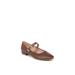 Wide Width Women's Cameo Mj Flat by LifeStride in Tan Faux Leather (Size 11 W)