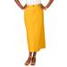 Plus Size Women's True Fit Stretch Denim Midi Skirt by Jessica London in Sunset Yellow (Size 22 W)