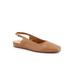 Wide Width Women's Vittoria Sling Back Flat by SoftWalk in Tan (Size 7 W)