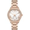 Quarzuhr MICHAEL KORS "SAGE", rosa (roségoldfarben), Armbanduhren, Damen, Armbanduhr, Damenuhr, Perlmutt-Zifferblatt, Edelstahlarmband