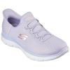 Slip-On Sneaker SKECHERS "SUMMITS-DIAMOND DREAM", Damen, Gr. 42, lila (lavendel), Textil, sportlich, Schuhe, Schlupfschuh, Freizeitschuh mit praktischer Slip-Ins Funktion