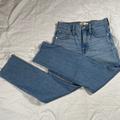 Madewell Jeans | Madewell The Perfect Vintage Cropped Jeans Raw Hem Denim 24p Distressed | Color: Blue | Size: 24p