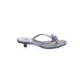 Cole Haan Sandals: Slip-on Kitten Heel Casual Purple Shoes - Women's Size 6 - Open Toe