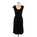 Saks Fifth Avenue Casual Dress - Midi: Black Solid Dresses - Women's Size Large