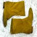 Free People Shoes | Free People Size 39 Size 8.5. Yellow Suede Booties. Cute Color | Color: Yellow | Size: 8.5