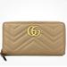 Gucci Bags | Gucci Beige Tan Gg Marmont Beige Zip Around Leather Wallet | Color: Cream | Size: Os
