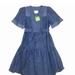 Kate Spade Dresses | Kate Spade New York Rail Road Chambray Indigo Blue Midi Dress Size Xs | Color: Blue | Size: Xs