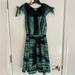 Anthropologie Dresses | Beautiful Eva Franco Turquoise & Black Dress Size 6 Amazing Condition A Must See | Color: Black/Blue | Size: 6