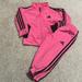 Adidas Matching Sets | Adidas Infant Tricot Two Piece Track Suit Set Size 12m | Color: Black/Pink | Size: 12mb