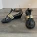 Coach Shoes | Coach "Velvet" Wedge Sandals Size 6 | Color: Black | Size: 6