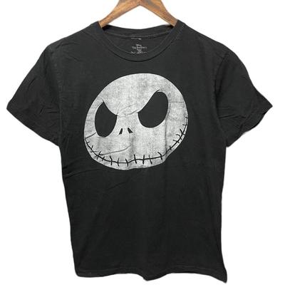 Disney Shirts | Disney Nightmare Before Christmas Jack Skeleton Head Graphic Casual Movie Shirt | Color: Black/White | Size: M