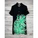 Lilly Pulitzer Dresses | Lilly Pulitzer Elexa Black Palm Crazy Shirt Dress Tab Sleeves 6 | Color: Black | Size: 6