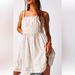 Free People Dresses | Free People-Gabby Mini Ditsy Floral Ruffle Hem Double Tie Back Dress Size M Nwot | Color: White | Size: M