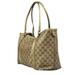 Gucci Bags | Authentic Gucci Large Tote Handbag Brown Gg Monogram Gold Leather Trim | Color: Brown/Gold | Size: Os