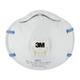 3M Hand Sanding and Power Tool Respirator 8822, FFP2, Clamshell Design with Valve, White, 10/PK