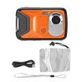 Akozon Underwater Camera, 2.8 Inch TFT HD Screen Camera 21MP 1080P Face Detection Panoramic Shot Shakeproof 16.4ft Waterproof Digital Camera (Orange)