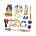 ibasenice 1 Set Children's Musical Instrument Set Tambourine Kids Hand Sleigh Bells Kids Educational Toys Kids Hand Bell Tambourine Musical Toys Baby Plastic Puzzle 19 Piece Set