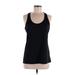 Marika Active Tank Top: Black Color Block Activewear - Women's Size Medium