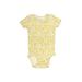 Just One You Made by Carter's Short Sleeve Onesie: Yellow Bottoms - Size 6 Month