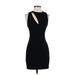 Express Cocktail Dress - Bodycon: Black Solid Dresses - Women's Size X-Small