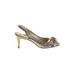 Juicy Couture Heels: Pumps Stilleto Cocktail Party Gold Shoes - Women's Size 7 1/2 - Peep Toe