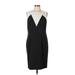 Ann Taylor Casual Dress - Sheath: Black Color Block Dresses - Women's Size 12