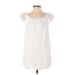 Tommy Bahama Casual Dress - Shift: White Solid Dresses - Women's Size Small