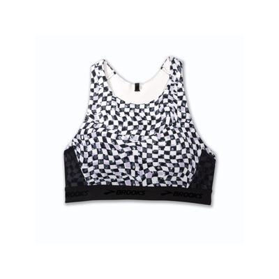 Brooks Drive 3 Pocket Run Bra - Women's Speed Check B/W 36CD 350080004.036CD