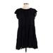 Wilfred Casual Dress - A-Line Crew Neck Short sleeves: Black Print Dresses - Women's Size Small