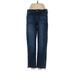 Lords of Liverpool Jeans - Mid/Reg Rise Straight Leg Boyfriend: Blue Bottoms - Women's Size 2 - Dark Wash