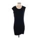 Athleta Casual Dress - Mini Scoop Neck Short sleeves: Black Print Dresses - Women's Size X-Small