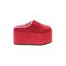 Shoe Republic LA Mule/Clog: Slip-on Platform Casual Red Print Shoes - Women's Size 7 - Round Toe