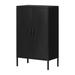 South Shore Crea Metal 2-Door Accent Cabinet in Black | 46.5 H x 18.5 W x 41.75 D in | Wayfair 15392