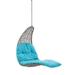Landscape Hanging Chaise Lounge Outdoor Patio Swing Chair - East End Imports EEI-4589-LGR-TRQ