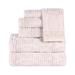 Latitude Run® Cotton Modern Geometric Jacquard Soft Highly-Absorbent Assorted 6 Piece Bathroom Towel Set 100% Cotton in Pink/Blue | Wayfair