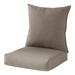 Latitude Run® Outdoor Deep Seat Sunbrella Fabric Cushion Set in Gray/Brown | 5 H x 25 W x 24 D in | Wayfair 576AF92C2B2D4894A5E56DF845DA8682