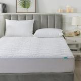 Waverly Waterproof Wave Stitched Mattress Pad Polyester/Cotton | 80 H x 60 W x 1 D in | Wayfair P2023-0107-Q