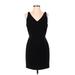 Ann Taylor LOFT Casual Dress - Mini: Black Solid Dresses - Women's Size 2