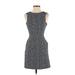 H&M Casual Dress - A-Line Crew Neck Sleeveless: Gray Dresses - Women's Size 4