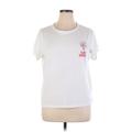 Old Navy Short Sleeve T-Shirt: White Graphic Tops - Women's Size X-Large